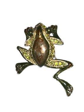 Vintage frog brooch